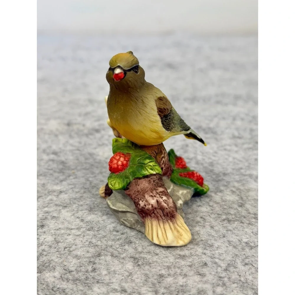 Cedar Waxwing Porcelain Figurine 